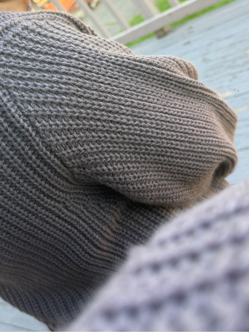 H&M Taupe Ribbed Button-Front Cardigan - Picture 4 of 8